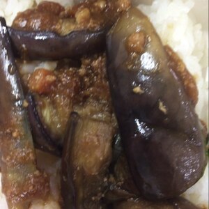 なすとひき肉のあんかけ風